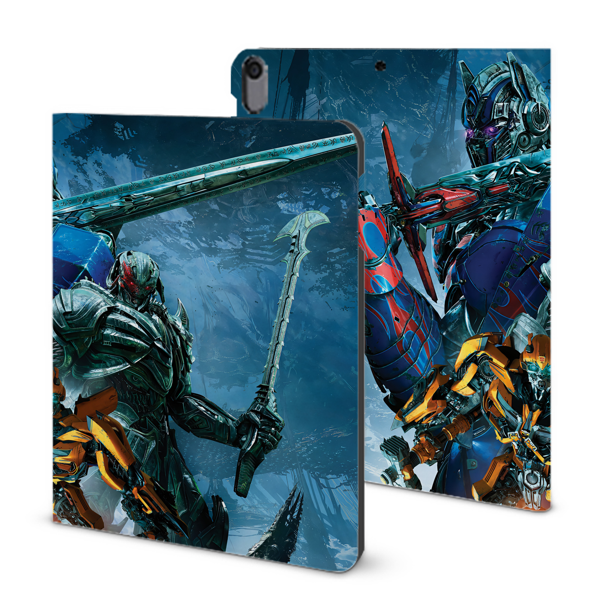 （画像用） Transformers トランスフォーマー IPad ケース ブック型 PUレザー TPU 耐衝撃 軽量 薄型 ペン収納なし 全面保護 IPad 各モデル対応